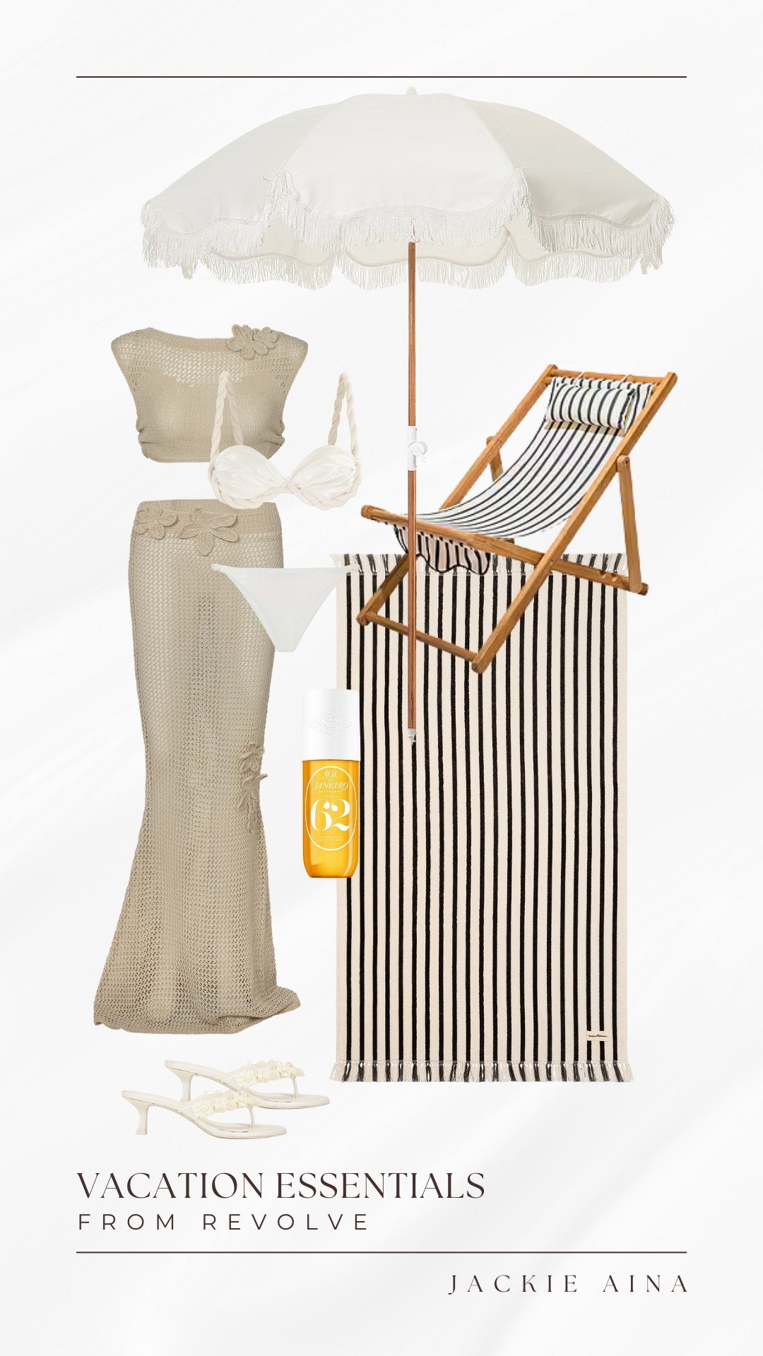 Vacation Essentials from Revolve 🐚 The beach chair and beach umbrella are a vacay essential!

#LTKSwim #LTKTravel #LTKSummerEdit