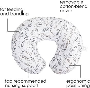 Boppy Nursing Pillow Original Support, Gray Taupe Leaves, Ergonomic Nursing Essentials for Bottle... | Amazon (US)