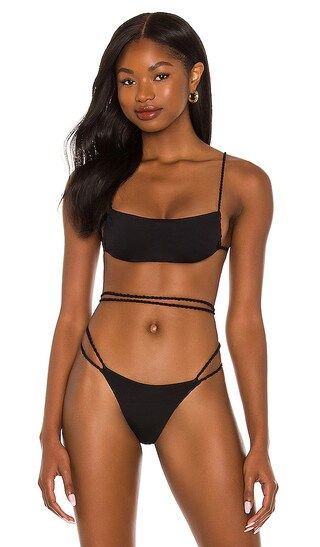 Lina Kezia Bikini Top in Black | Revolve Clothing (Global)