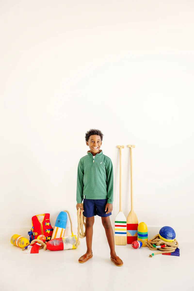 Prepletic™ Hayword Half-Zip - Grier Green with Keeneland Khaki and Nan | The Beaufort Bonnet Company