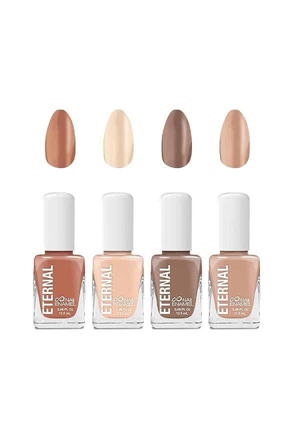 Nail Polish Set - Eternal 4 Piece Kit: Long Lasting, Quick Dry and Cruelty Free. Made in USA - 0.... | Amazon (US)