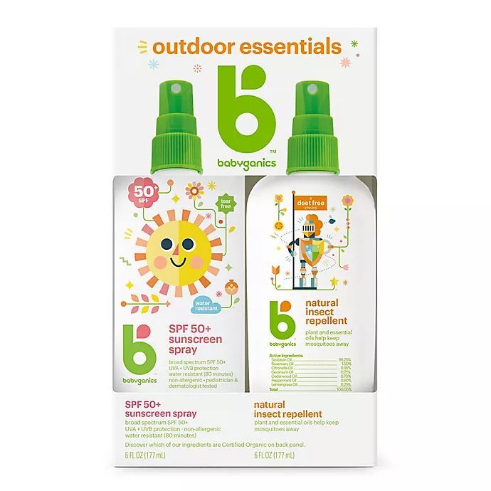 Babyganics® 2-Pack Mineral-Based Sunscreen Spray + Natural Insect Repellent | buybuy BABY | buybuy BABY