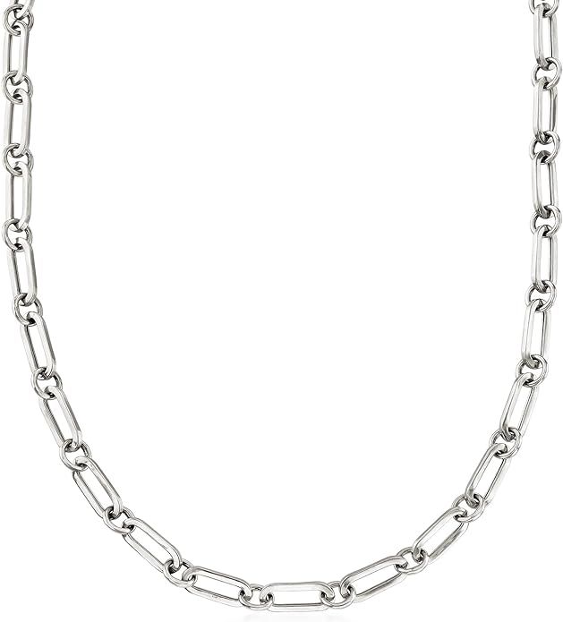 Ross-Simons Italian Sterling Silver Paper Clip Link Toggle Necklace | Amazon (US)