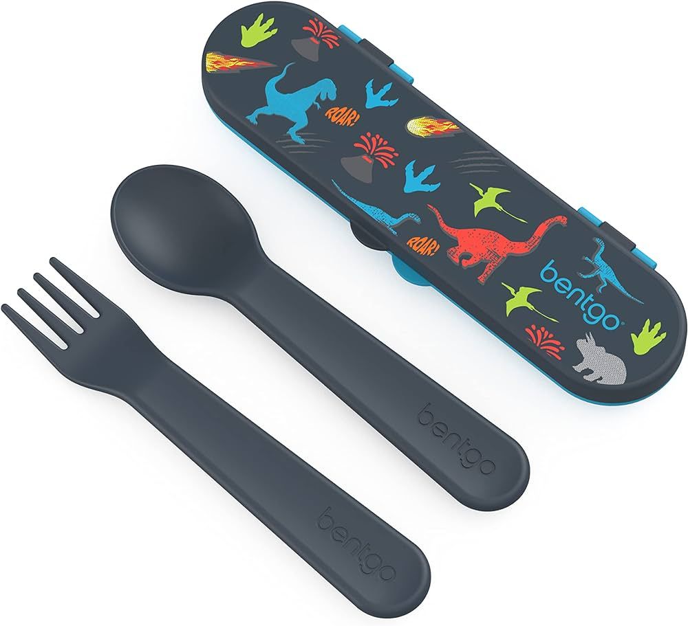 Bentgo® Kids Utensil Set - Reusable Plastic Fork, Spoon & Storage Case - BPA-Free Materials, Eas... | Amazon (US)