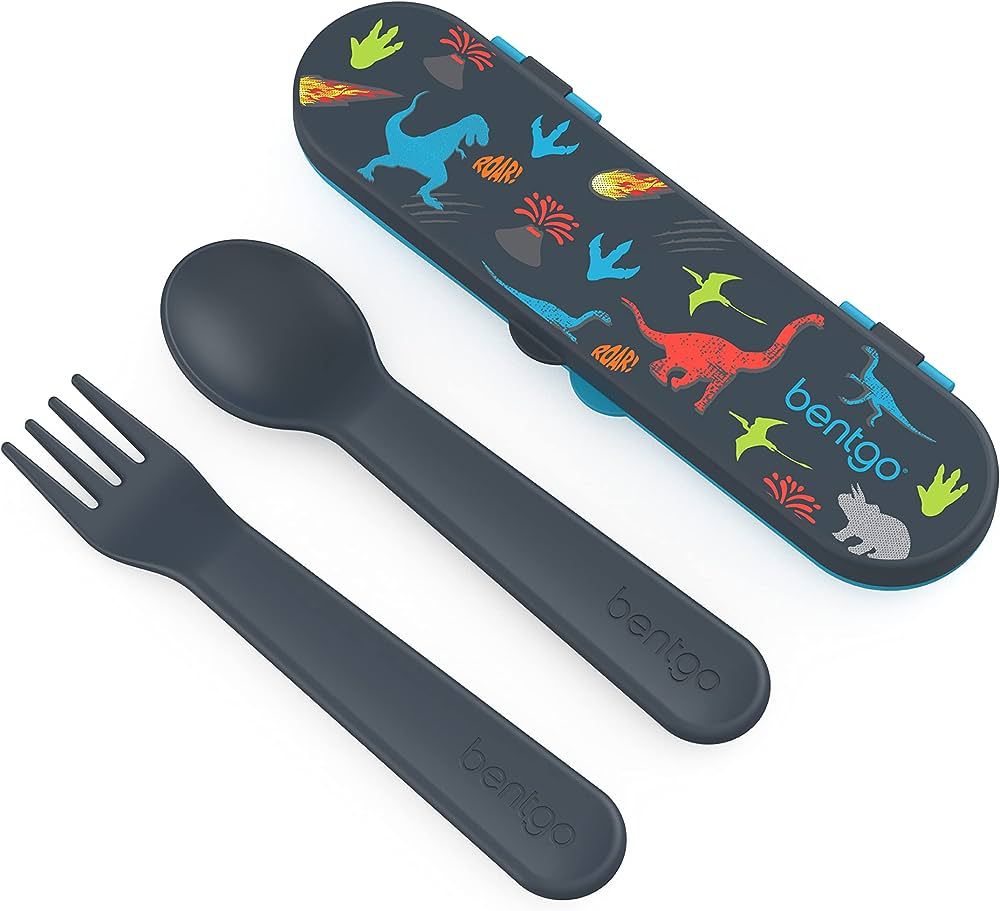 Bentgo® Kids Utensil Set - Reusable Plastic Fork, Spoon & Storage Case - BPA-Free Materials, Eas... | Amazon (US)