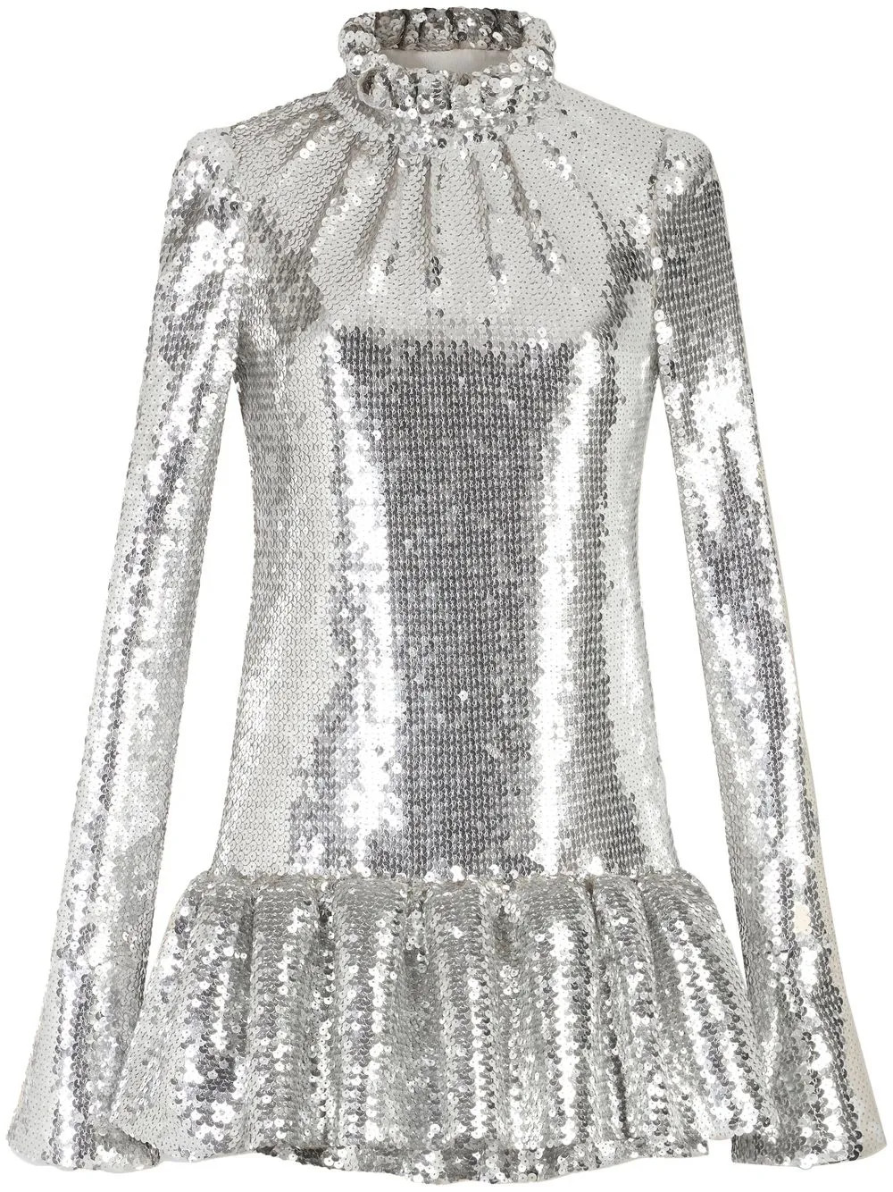 Paco Rabanne Sequined Ruffled Minidress - Farfetch | Farfetch Global