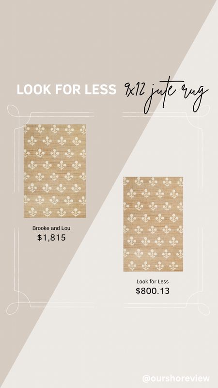 I’m a giant fan of Brooke and Lou. Their designs are so inspirational so I was so excited when I found the exact same rug they offer for $1,000 less! This look alike is not even a dupe… it’s the exact same designer rug. Grab this block print jute 9x12 jute rug before it’s gone. You can also find it in several different sizes depending on your needs.  

#LTKstyletip #LTKsalealert #LTKhome