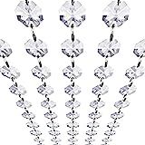 Crystal Acrylic Gems Bead Garland Strands, KinHom 16 Feet Hanging Clear 14mm Daimond Beads Chain Gar | Amazon (US)