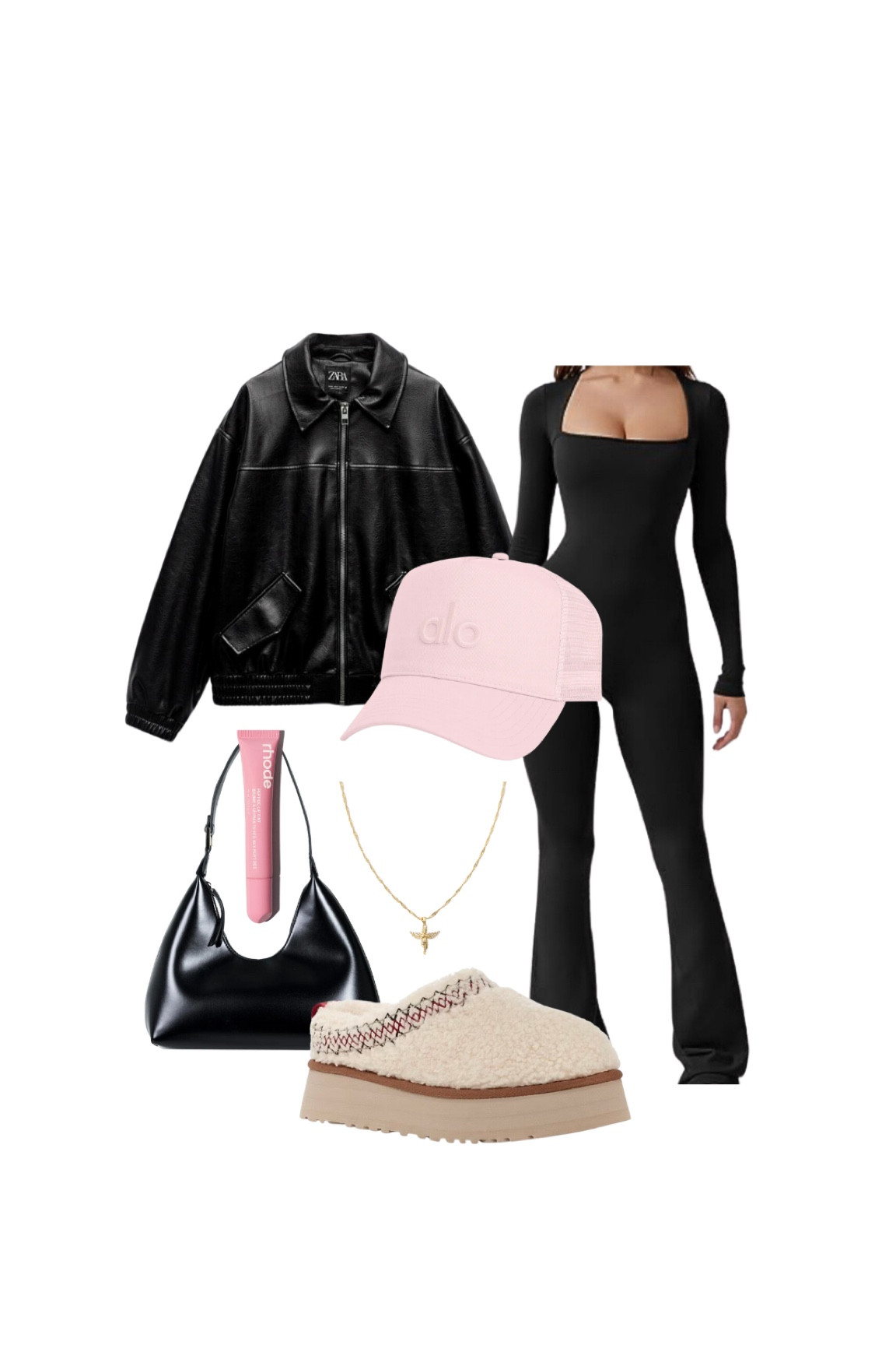 JACKET IS FROM ZARA: FAUX LEATHER BOMBER JACKET
I linked a very similar one also!

comfy winter outfit, uggs outfit idea, ugg tazz braid outfit, cozy fall outfit, cozy outfit inspo

#LTKstyletip