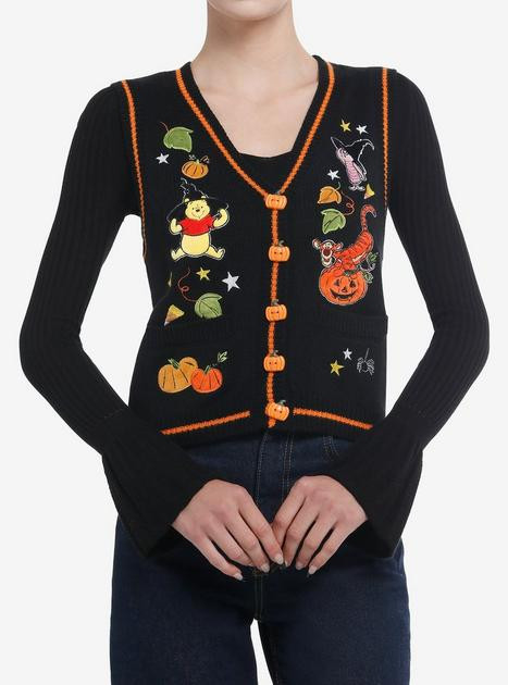 Disney Winnie The Pooh Halloween Embroidered Girls Sweater Vest | Hot Topic