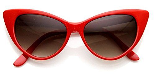 AStyles - Super Cateyes Vintage Inspired Fashion Mod Chic High Pointed Cat Eye Sunglasses Glasses (R | Amazon (US)
