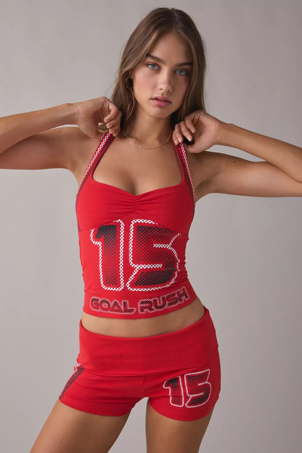 Out From Under Bec Goal Rush Pinch-Front Halter Cami | Urban Outfitters (US and RoW)