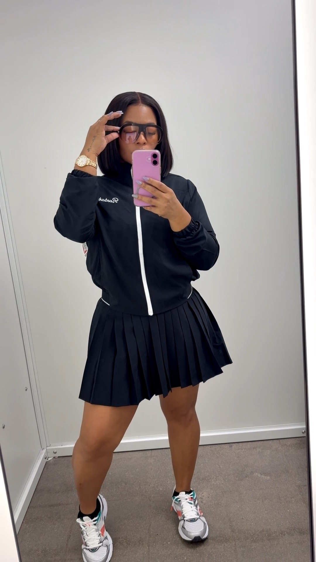 Trying it on so you don’t have to 🎾 Linked in my LTK for the girls who ask!

In love with this new Spring/Summer Reebok set!! For reference: I’m 5’2” and 156 lbs wearing a size small jacket and size large skirt (they didn’t have a medium). The tennis skirt has built-in shorts underneath, which I love for comfort and coverage.

Currently collecting my spring & summer tennis outfits and practicing my swing while building the cutest tenniscore / athleisure wardrobe 🏓

Get the look before they run out of your size. Everything is linked in my LTK for easy shopping ✨



#LTKSpringSale #LTKootd #LTKActive