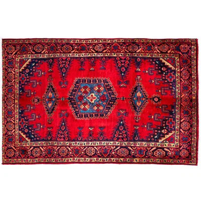 Boika One-of-a-Kind 5'3" x 8'3" 1970s Area Rug in Red/Blue | Wayfair North America