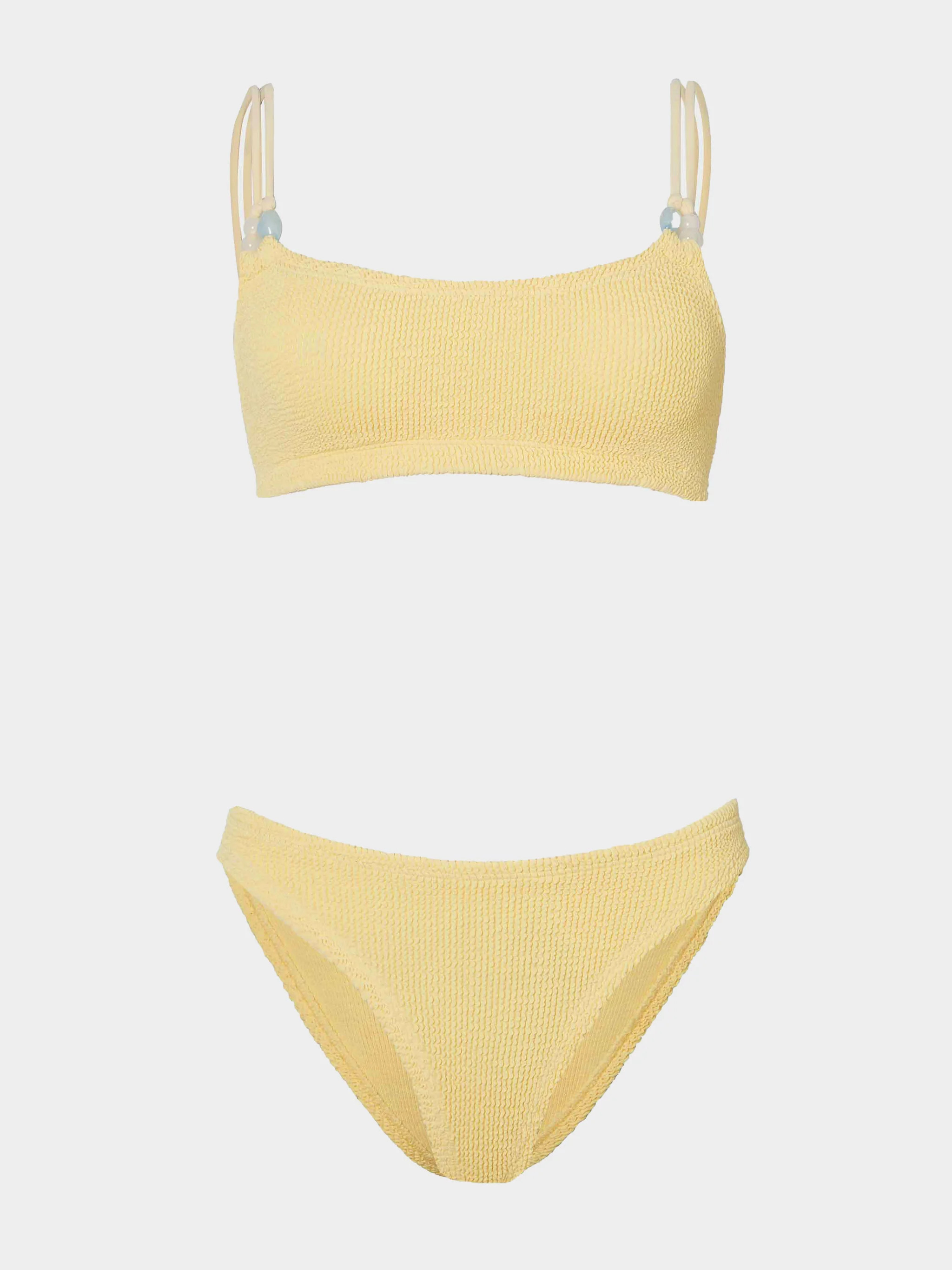 Cassie Beaded Bikini - Butter | HUNZA G