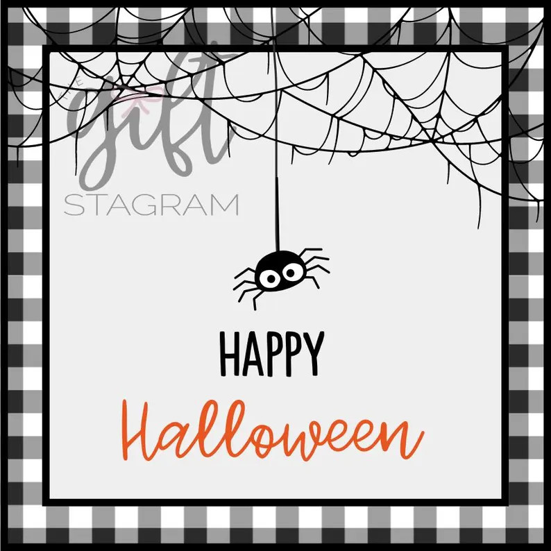 Happy Halloween Gift Tag | DIGITAL DOWNLOAD | Halloween ] Gift Tag | Halloween Gift Ideas | 3x3" ... | Etsy (Global)