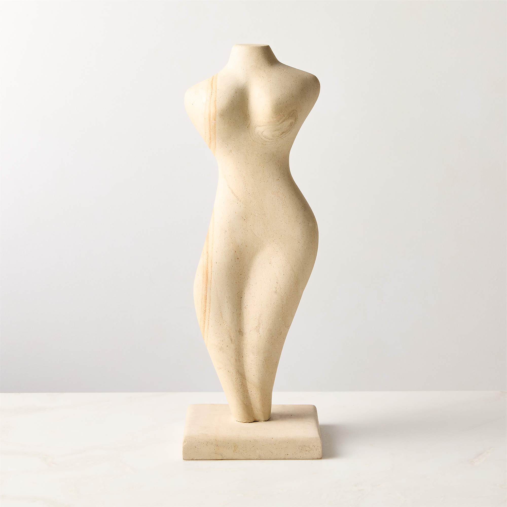 Seraphina Natural Sandstone Decorative Sculpture 18" + Reviews | CB2 | CB2
