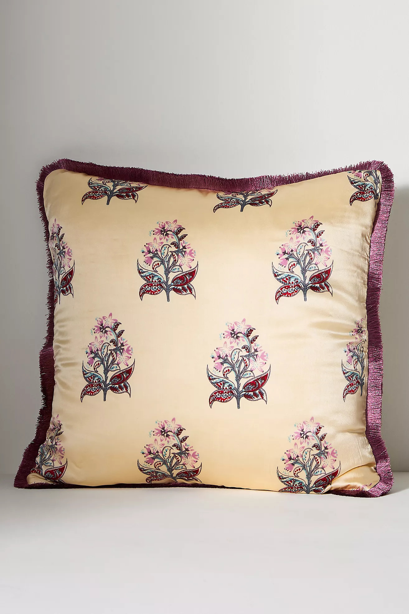 Silk Block Print Pillow | Anthropologie (US)