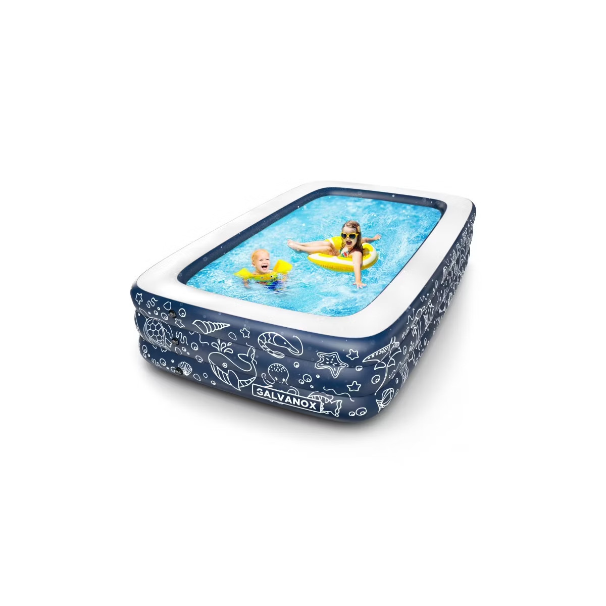 Galvanox Above Ground Inflatable Kiddie Pool Large Size Blow Up Swimming Pools Play Center Kids C... | Target