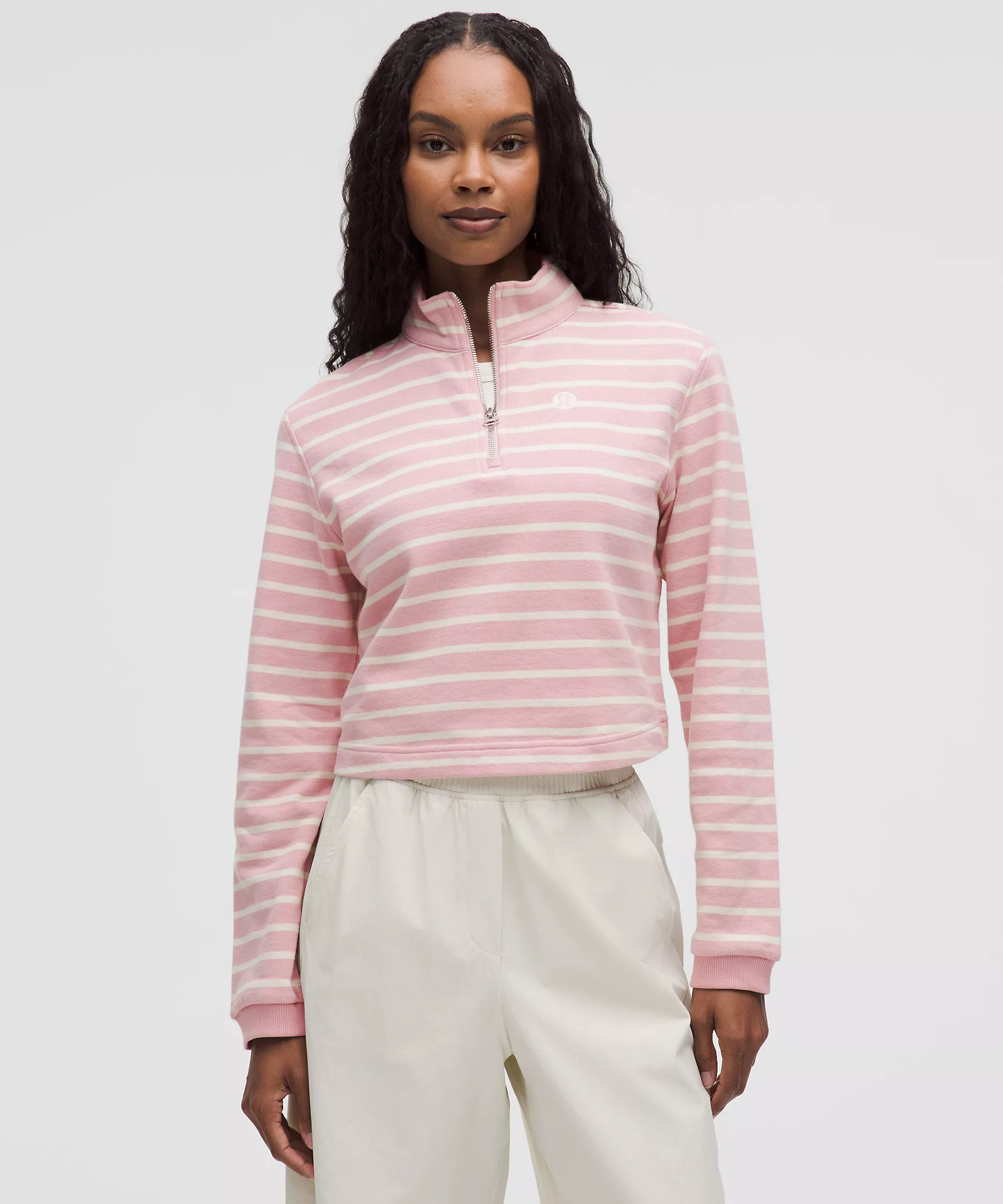 Cotton French Terry Cropped Half Zip | Lululemon (US)