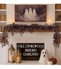 Fall Decor - Fall Wreaths for Front Door - 24 Inch Plum Cimicifuga Leaves Wreath - Autumn Harvest... | Amazon (US)