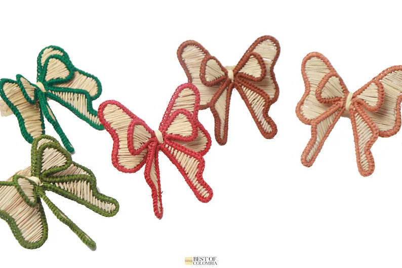 Colorfull Bow Tie Napkin Ring 10 Colors - Etsy | Etsy (US)