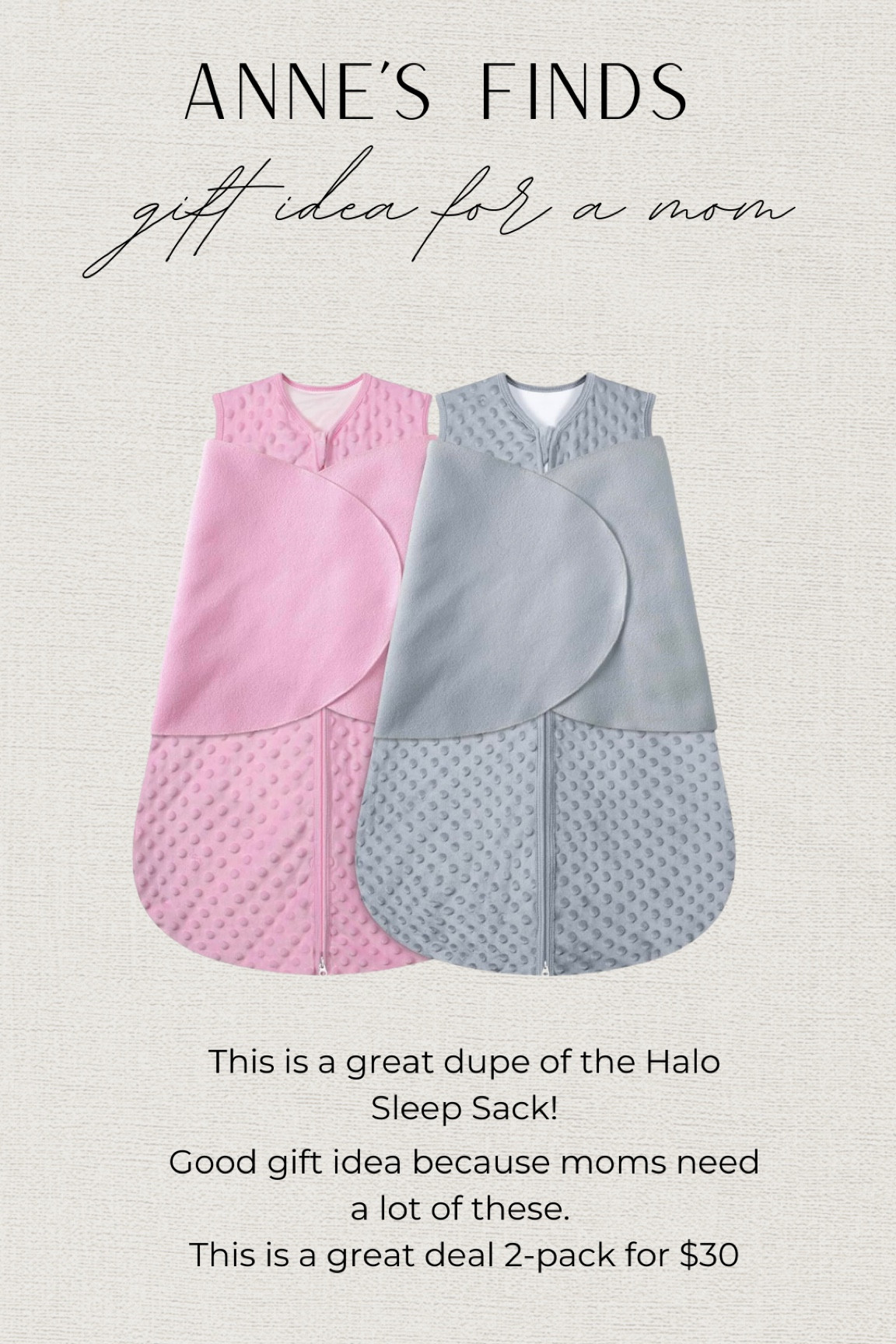 Dupe alert! High quality dupe of Halo Sleep Sack. Great Amazon deal at $30 for a pack of two. Great gift for a new mom because these are essential for getting babies to sleep. 

#LTKBaby #LTKFindsUnder50 #LTKGiftGuide