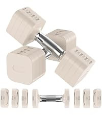 22LBS Adjustable Dumbbells Set, Adjustable Weight Dumbbells with 4 Levels 4.4lb, 6.6lb, 8.8lb, 11... | Amazon (US)