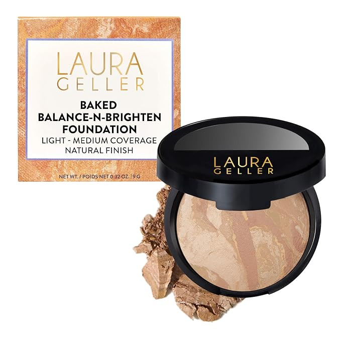 LAURA GELLER NEW YORK Award-Winning Baked Balance-n-Brighten Color Correcting Powder Foundation -... | Amazon (US)