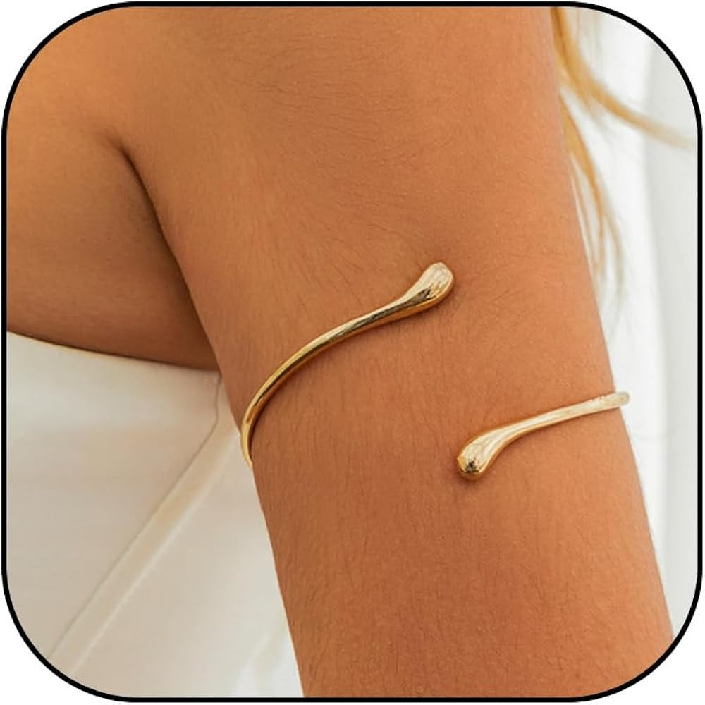 Choistily Arm Cuff Layered Arm Bracelet Arm Cuff Jewelry for Women Adjustable Upper Arm Cuff Bang... | Amazon (US)