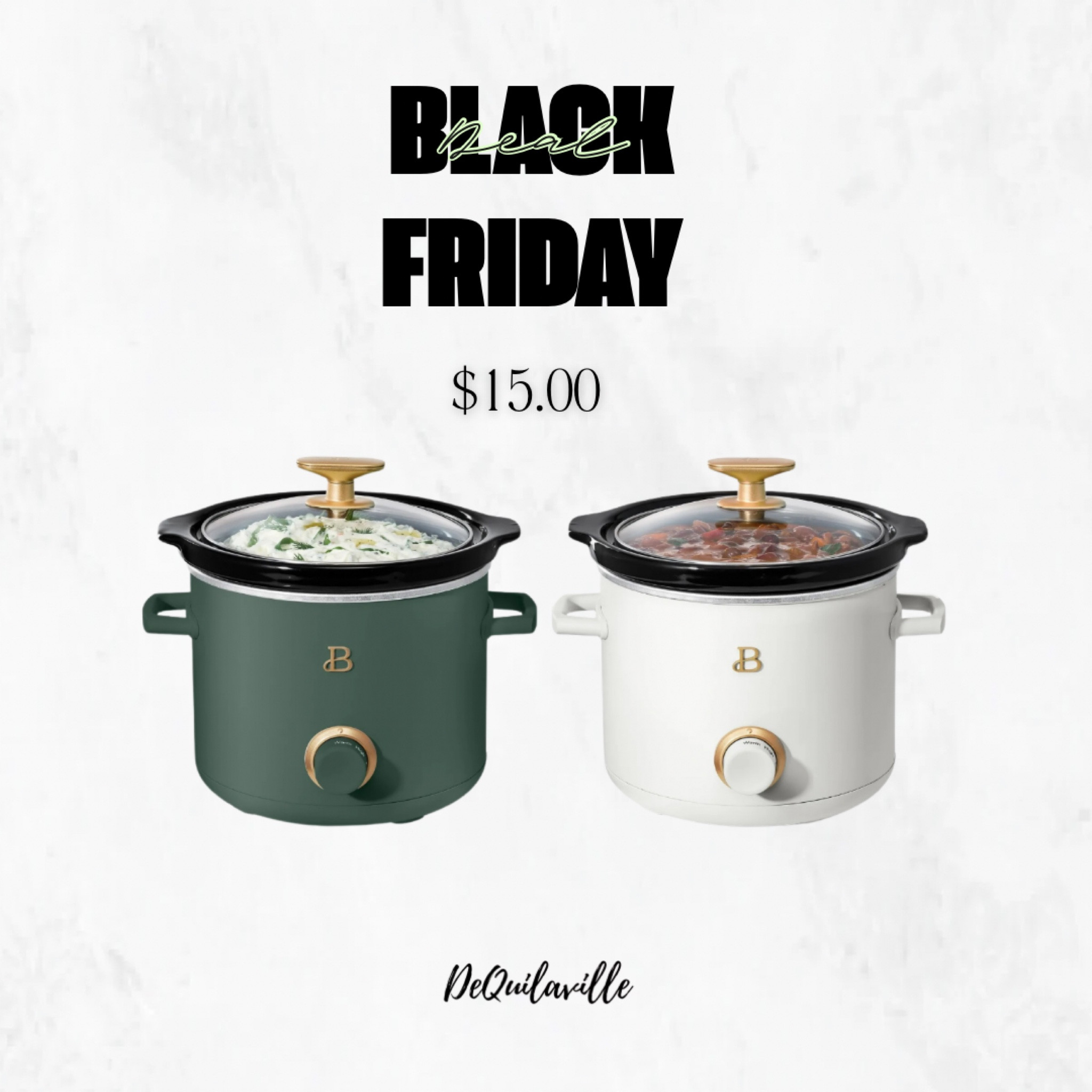 Walmart Black Friday deal -
2-Pack 2qt Slow Cooker, Thyme, White Icing by Drew Barrymore

#LTKCyberWeek #LTKSeasonal #LTKHoliday