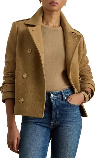 Double Breasted Wool Blend Twill Jacket | Nordstrom