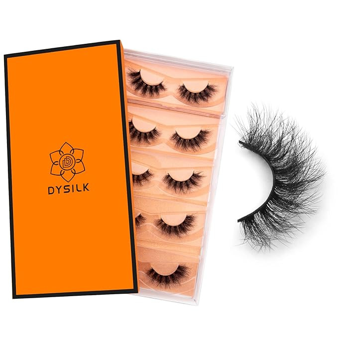 DYSILK Eyelashes Mink Lashes Fluffy - Fluffy Lashes 5 Pairs 6D Faux Mink Eyelash False Eyelashes ... | Amazon (US)