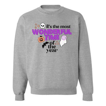 Monogrammed 'Halloween Most Wonderful Time' Crewneck Sweatshirt | United Monograms