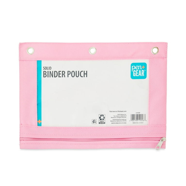 Pen+Gear Solid Binder Pouch, Pink | Walmart (US)