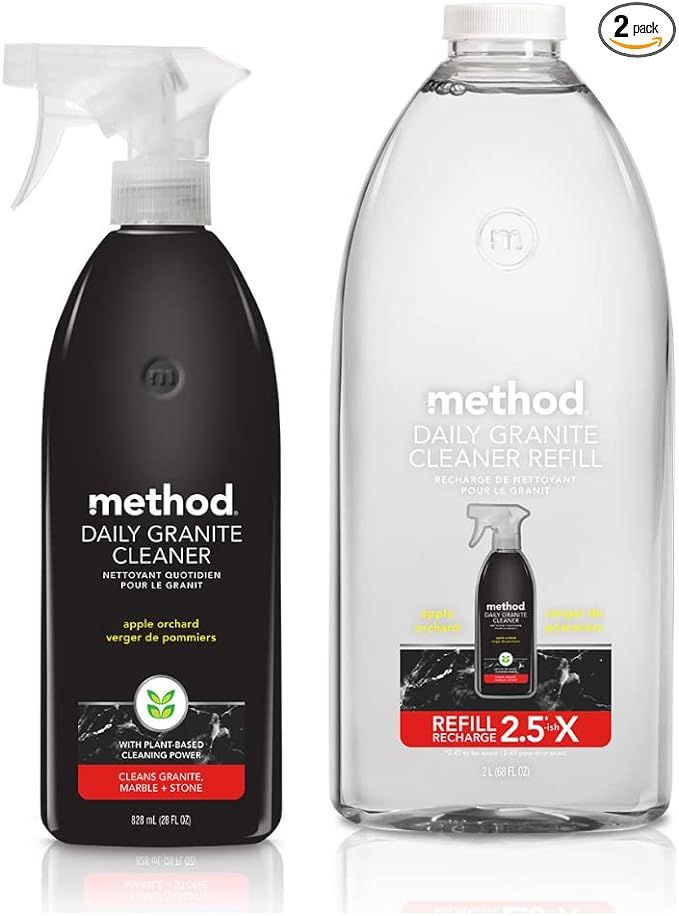 Method Daily Granite Cleaner, Apple Orchard, Set includes 68 oz. Refill and 28 oz. Spray Bottle, ... | Amazon (US)