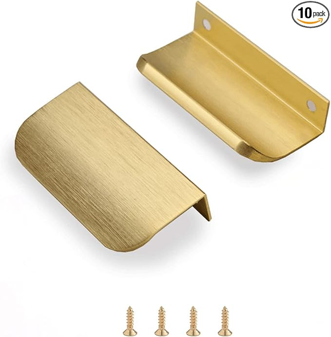 Satanga Edge Finger Tab Pull for cabinets Kitchen Concealed Drawer pulls Aluminum Hidden Door Han... | Amazon (US)
