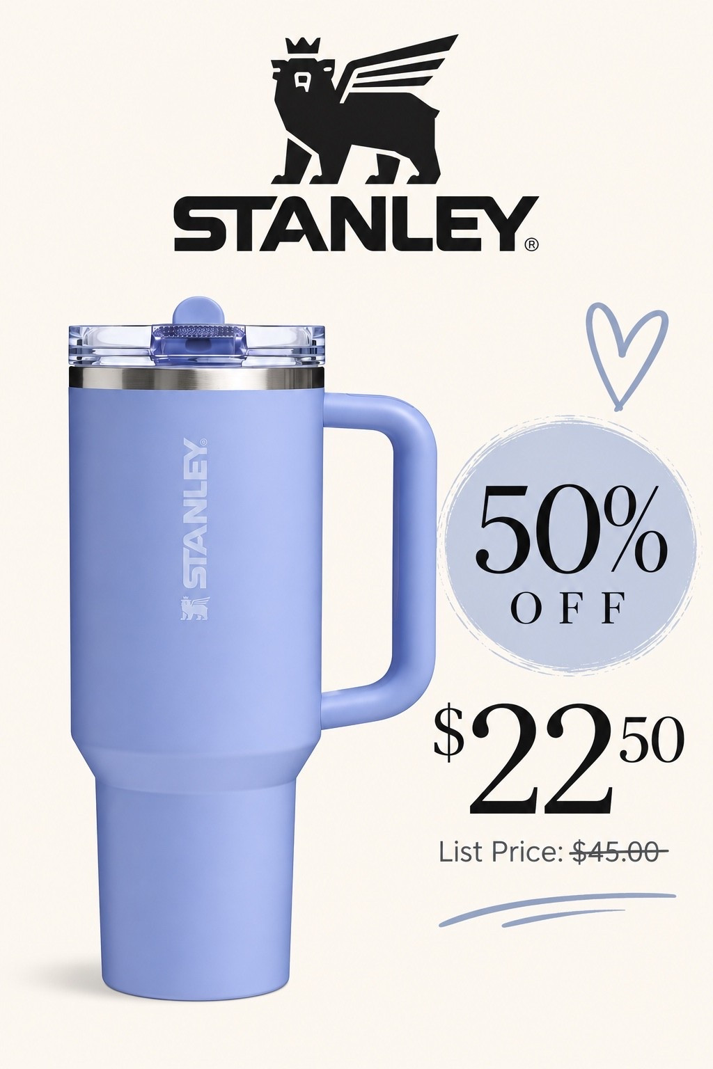 Stanley tumbler 50% off!!

#LTKSaleAlert