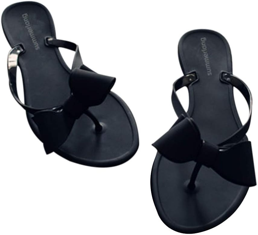 Shoe'N Tale Women Ribbon Bow Sandals Flip Flops Narrow Strap | Amazon (CA)