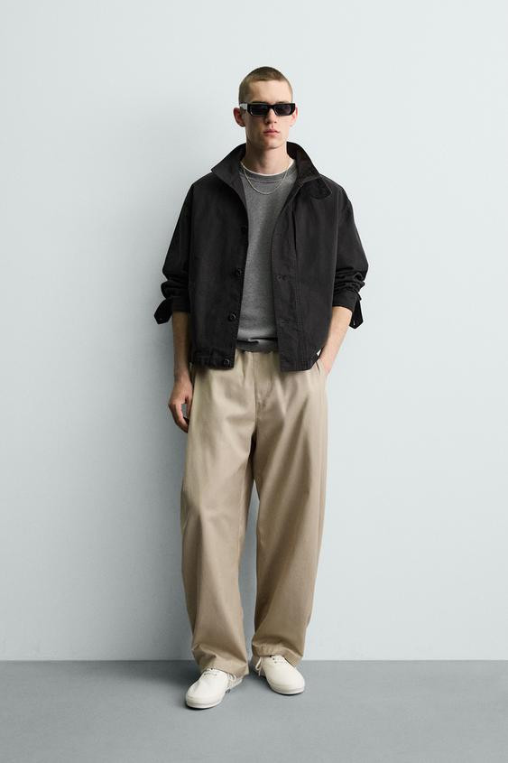 BALLOON FIT PLEATED PANTS | Zara US