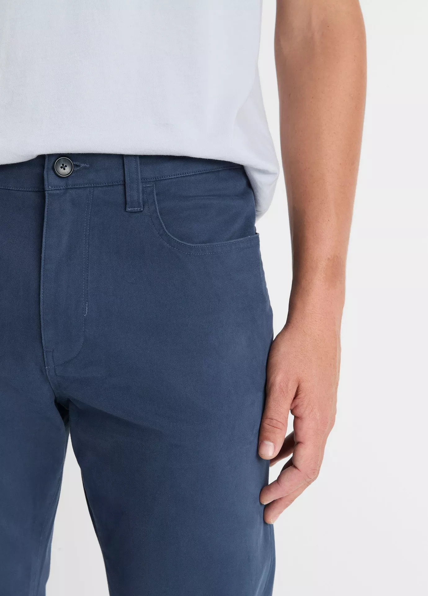 Dylan Slim 5-Pocket Peached Stretch-Cotton Pant | Vince LLC