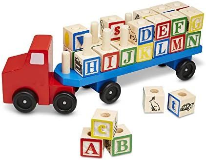 Melissa & Doug Alphabet Blocks Wooden Truck Educational Toy | Amazon (US)