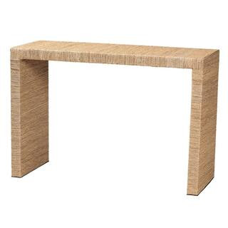 Colandra 47.2 in. Natural Seagrass Rectangle Wicker Console Table | The Home Depot