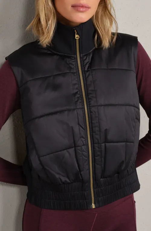 Rhone Chalet Quilted Water Repellent Vest in Pure Black at Nordstrom, Size Small | Nordstrom