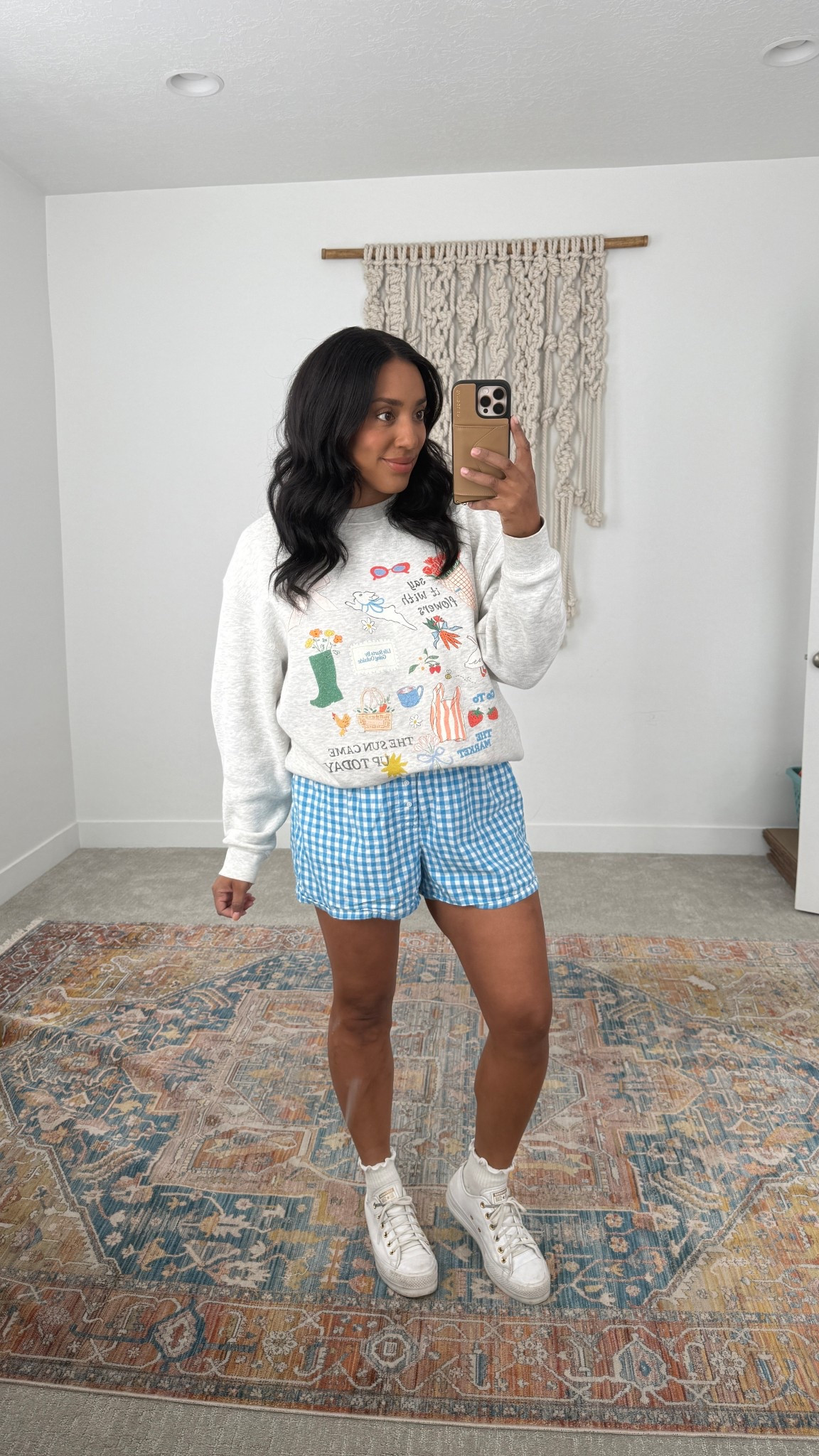 What I wore for an Easter egg hunt/ BBQ with my family! Size L in sweatshirt
@shopkristinjones 

#LTKmomlife #LTKMidsize #LTKootd