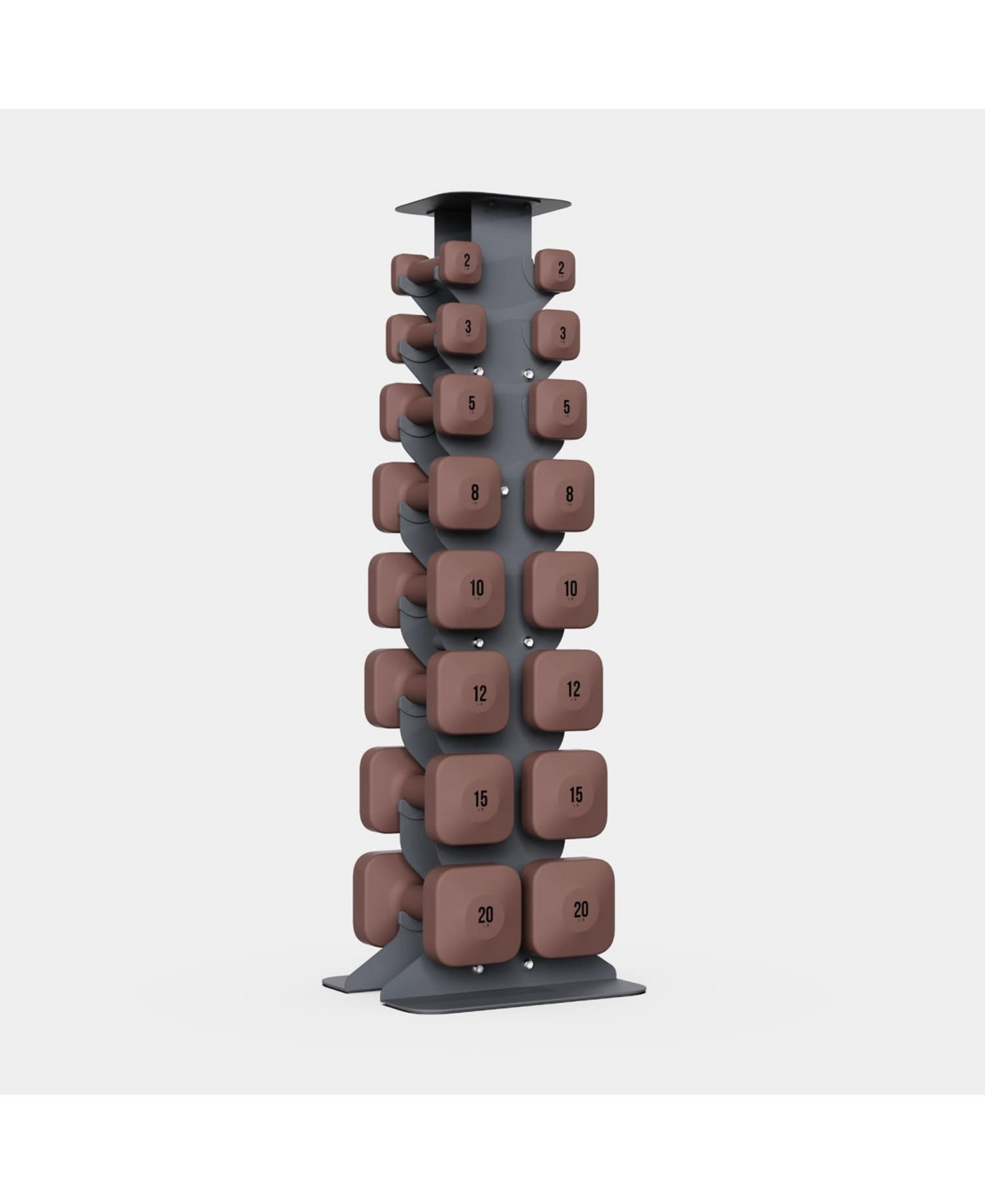 WeGym SafeGrip Dumbbells Full Set with Dark Rack - Rose | Macy's