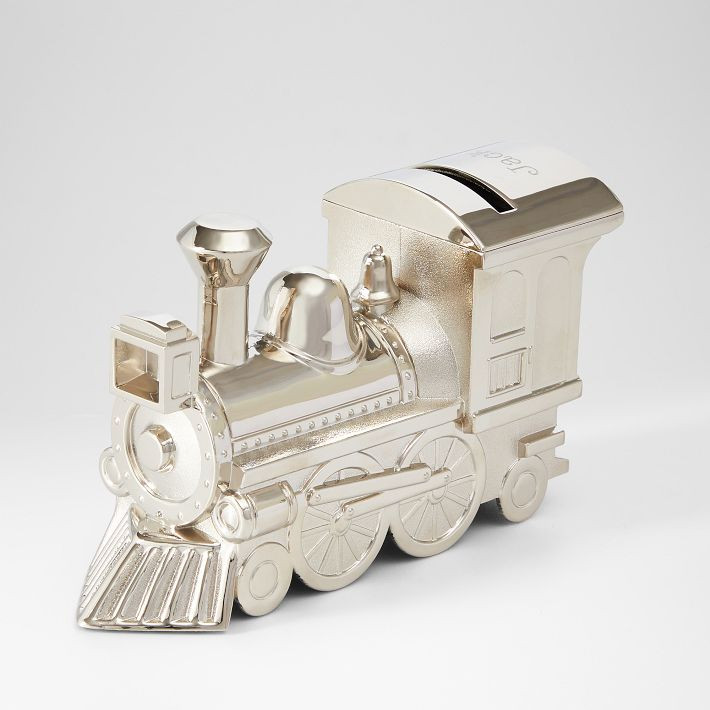 Silver Train Coin Bank | Mark and Graham