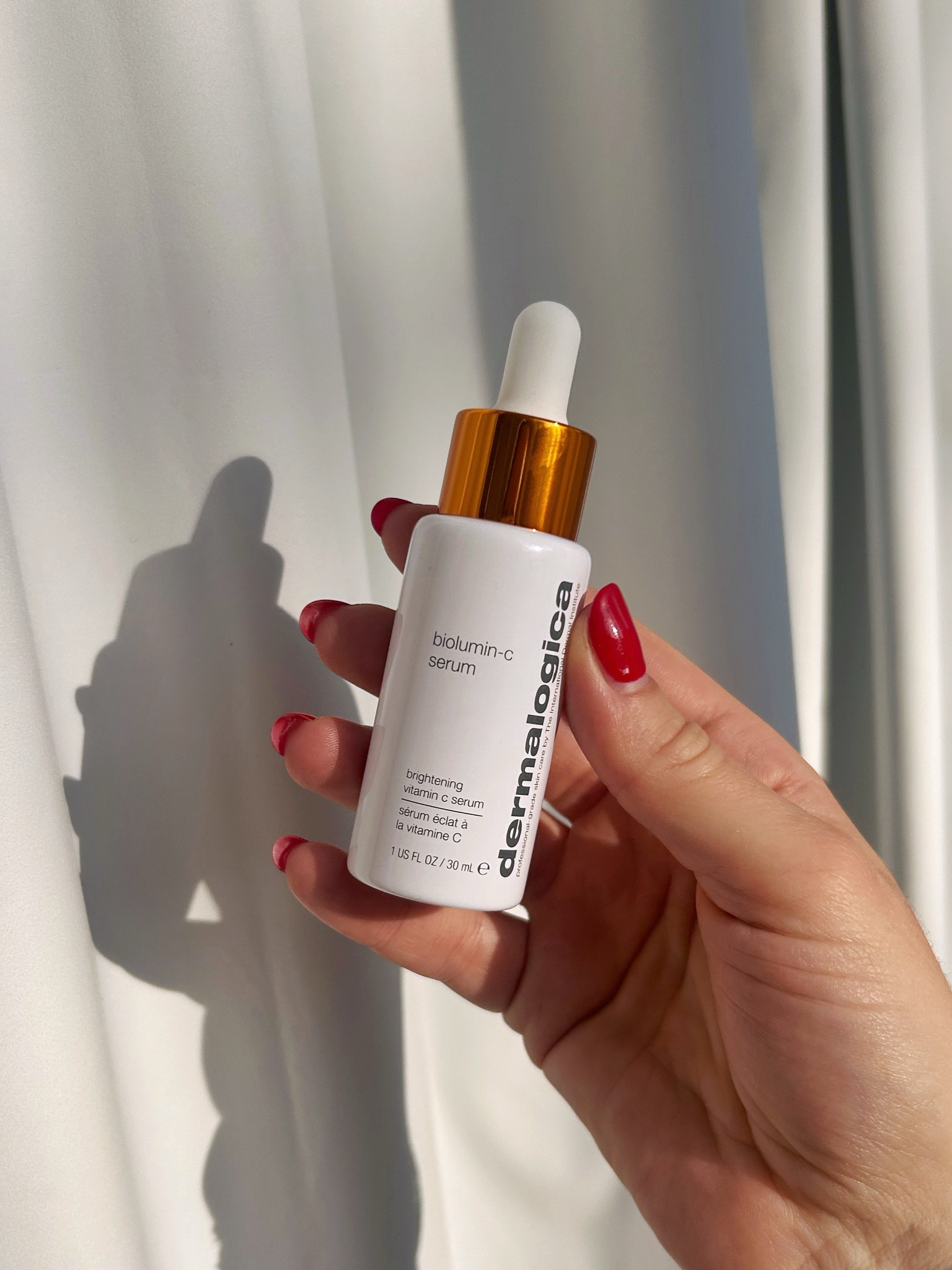 My favourite serum: Dermalogica’s Biolumin-C Vitamin C Serum, which works with your skin's own defences to brighten, firm, and reduce the appearance of fine lines and wrinkles. 🍊 

#LTKluxury #LTKuk #LTKbeauty