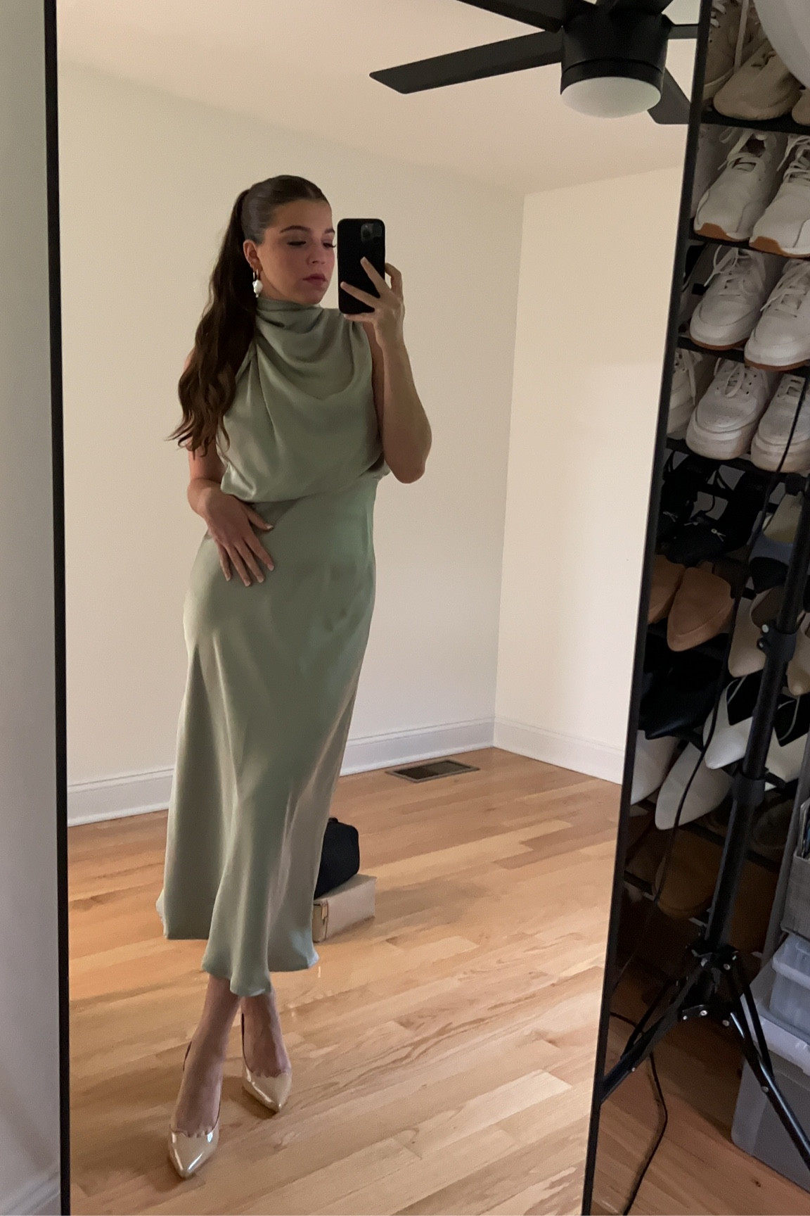 Absolutely adore this wedding guest dress!! Earrings are by me, taylorsouldesigns.com 🤍

#LTKunder100 #LTKstyletip #LTKwedding