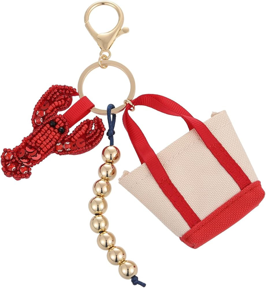 Madison Tyler Summer Keychains for Women | Beach Shell Lobster Sequined Palm Tree Seahorse Mini T... | Amazon (US)